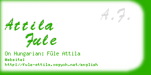 attila fule business card