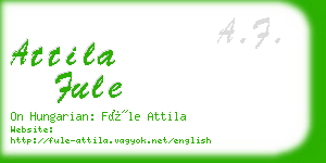 attila fule business card